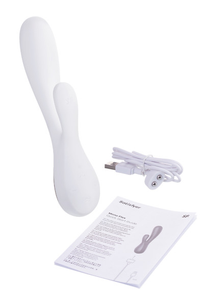 Нереалистичный вибратор Satisfyer Mono Flex, белый, 11,0 см, Ø 4,0