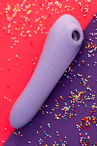 Вакуум-волновой бесконтактный стимулятор клитора Satisfyer Dual Pleasure, Лиловый, 17,9 см, Ø 3,0