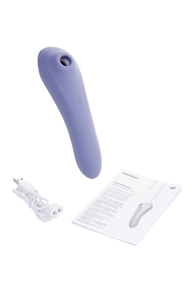 Вакуум-волновой бесконтактный стимулятор клитора Satisfyer Dual Pleasure, Лиловый, 17,9 см, Ø 3,0