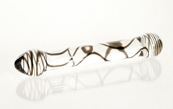 Двусторонний фаллоимитатор Sexus Glass, стекло, прозрачный, 20,5 см
