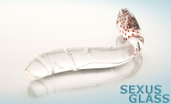 Фаллоимитатор Sexus Glass,стекло, прозрачный, 17,5 см