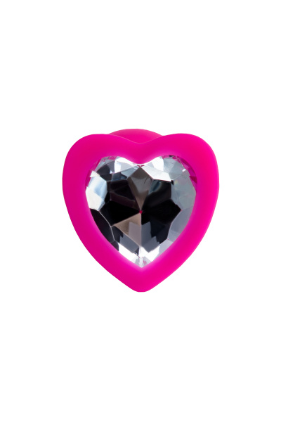 Анальная втулка TODO BY TOYFA DIAMOND HEART, силикон, розоваяЯ, 7 см, Ø 2 см