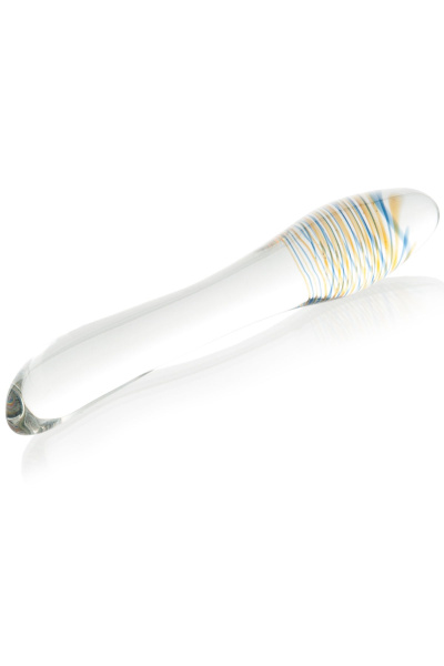 Двусторонний фаллоимитатор Sexus Glass, стекло, прозрачный , 22 см
