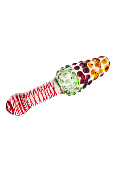 Двусторонний фаллоимитатор Sexus Glass, стекло, прозрачный, 17,5 см