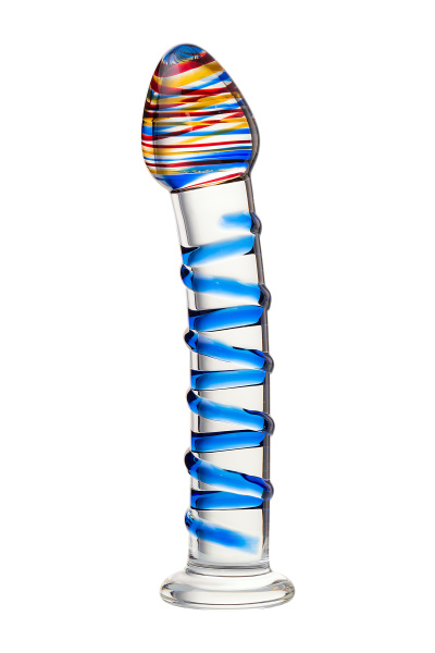 Фаллоимитатор Sexus Glass,стекло, прозрачный, 18 см