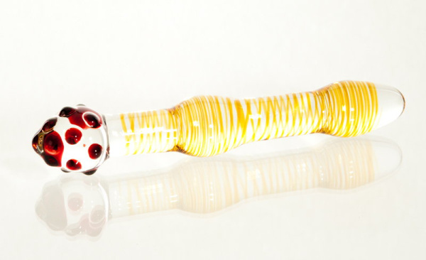 Двусторонний фаллоимитатор Sexus Glass, стекло, прозрачный, 18 см