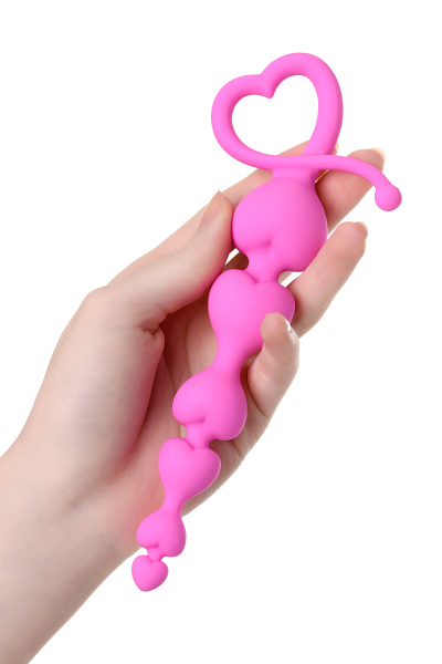 Анальная цепочка TOYFA ToDo  SWEETY, силикон, розовый, 18,5 см, Ø 3,1 см