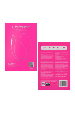 Виброяйцо LOVENSE Lush 4, силикон, розовый, 18,1 см
