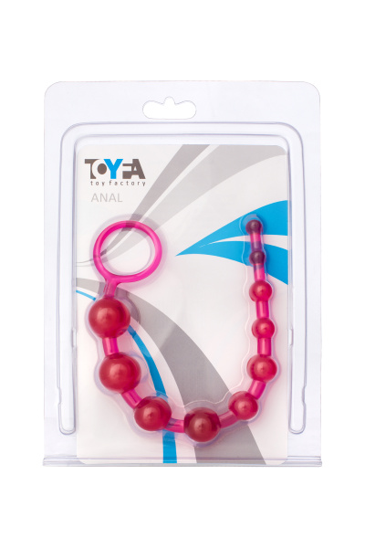 Анальная цепочка TOYFA, PVC, розовый, 30 см